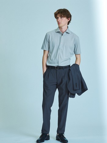 【接触冷感】アイスピケ ストレッチ 半袖シャツ / FLEX SHIRTS