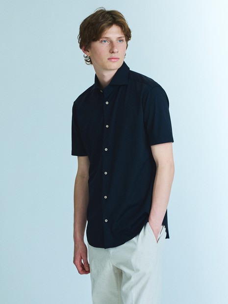 接触冷感】アイスピケ ストレッチ 半袖シャツ / FLEX SHIRTS｜ABAHOUSE