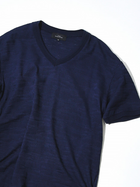 【Recency of Mine】ランダムカモジャカードボーダーVネックTシャツ