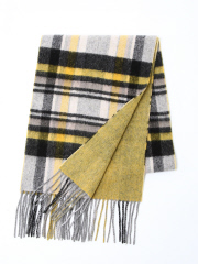 リバーシブルWOOLチェックマフラー