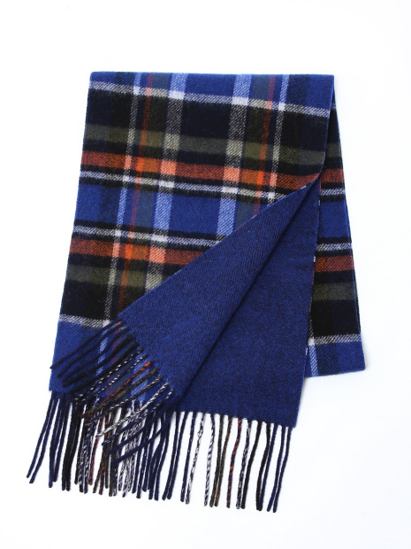 リバーシブルWOOLチェックマフラー