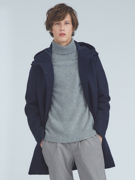 【MYSELF ABAHOUSE】フェイクメルトンフーデッドコート