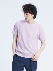【ノンストレス】COTTON LYCRA圧着クルーネック半袖Tシャツ