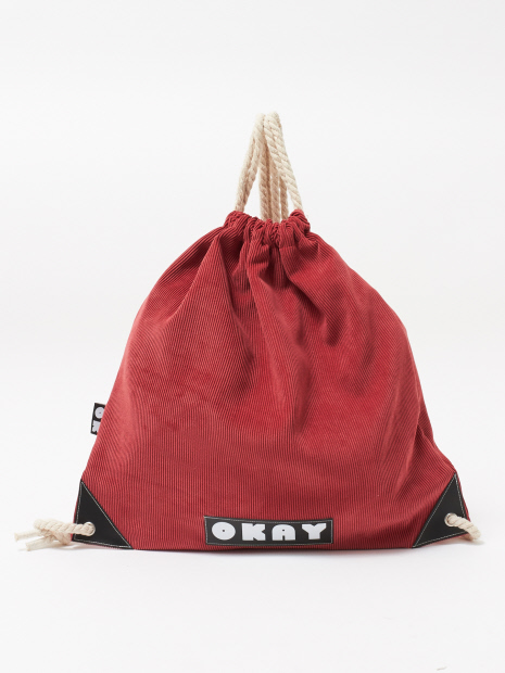 【OKAY】 CORDUROY 巾着ショルダーバッグ