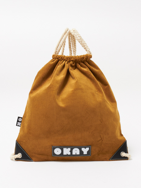 【OKAY】 CORDUROY 巾着ショルダーバッグ