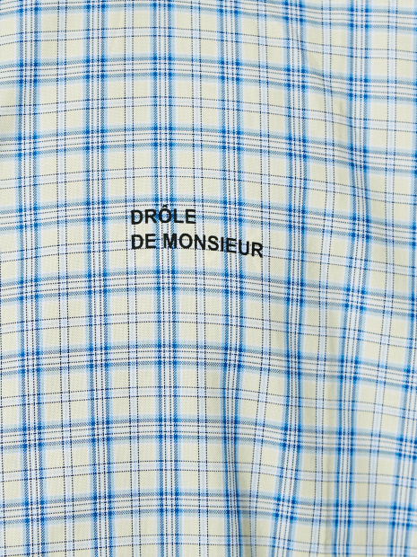 DROLE DE MONSIEUR オーバーサイズチェックシャツ　S　ピンク