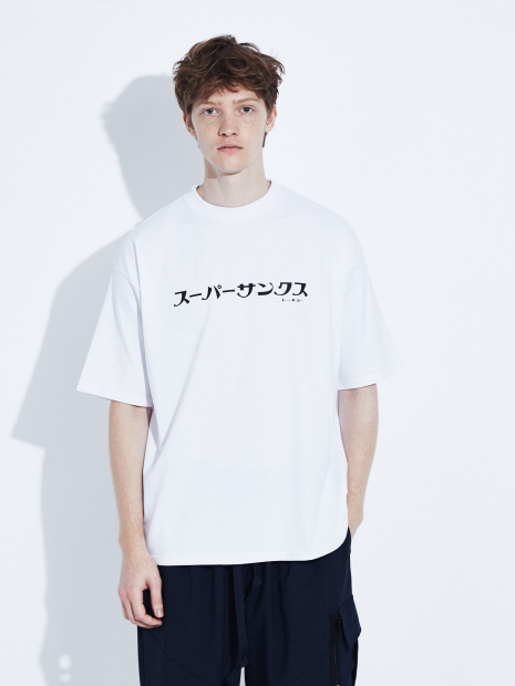 SUPER THANKS】 カタカナプリント 半袖Tシャツ｜OUTLET (MEN'S