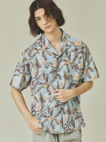 OUTLET (MEN'S) - ロンシャンプリント 半袖 オープンカラー シャツ