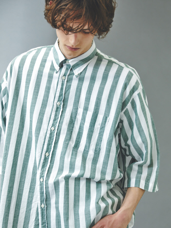 【別注】Individualized  ストライプ オーバーサイズ シャツ