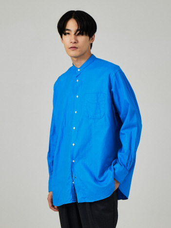 OUTLET (MEN'S) - 【Individualized shirts / インディビジュアライズドシャツ】 別注  ネル オーバーサイズ バンドカラー シャツ
