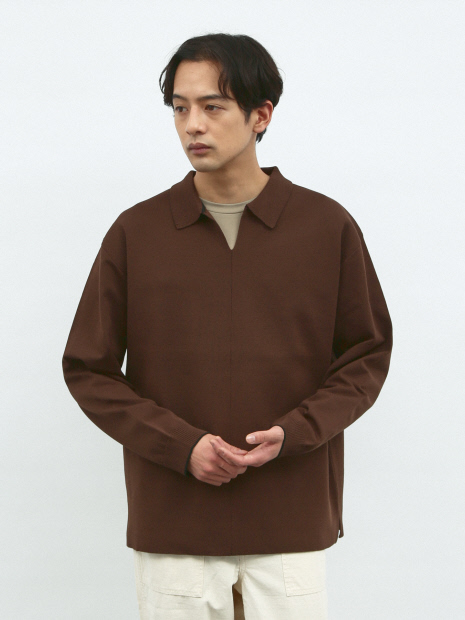 ナチュラルストレッチ】スキッパー ニットポロシャツ｜OUTLET (MEN'S