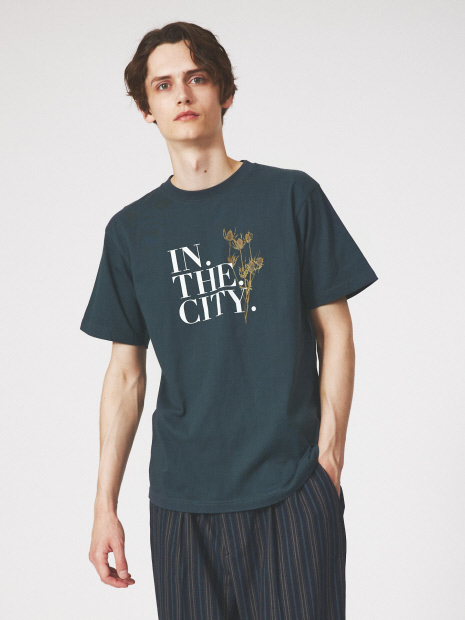 【IN THE CITY】ドライフラワー 半袖 Tシャツ