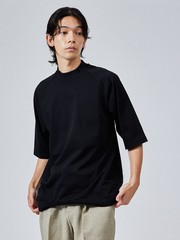 モックネック】度詰め天竺 ラグランスリーブTシャツ｜OUTLET (MEN'S