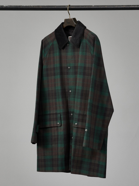 【Traditional Weatherwear】HARROGATE / チェック柄 ステンカラーコート