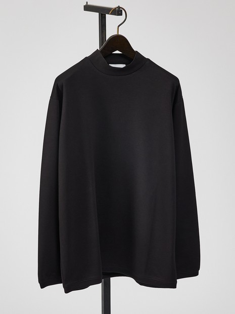 シルキータッチ】ライトダンボールモックネック ロンT｜ABAHOUSE