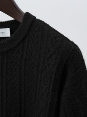 THRIFTY LOOK/スリフティールック】STAR HAND KNIT ROLLCREW /スター柄