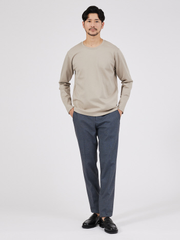 【クルーネック】ECO VERO レーヨンポンチTシャツ / ロンT