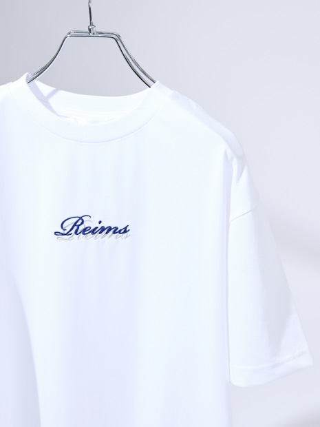 レタリングステッチ刺繍 半袖Tシャツ