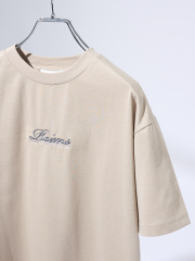 ABAHOUSE - レタリングステッチ刺繍 半袖Tシャツ