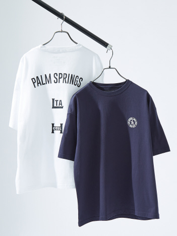 バックプリント グラフィック 半袖Tシャツ/オーバーサイズ/LE TRIO ABAHOUSE