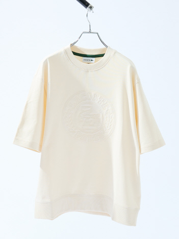 【LACOSTE / ラコステ】トーン・オン・トーンステッチ半袖スウェット / 半袖Tシャツ