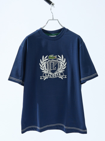 ABAHOUSE - 【LACOSTE / ラコステ】ハンドステッチ風フレンチグラフィックTシャツ