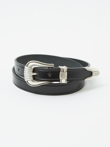 ABAHOUSE - 【TORY LEATHER/ トリーレザー】3Piece Silver Buckle Belt / 3ピース シルバー バックル ベルト ブラック