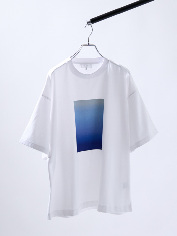 ABAHOUSE - グラデーション グラフィック プリントTシャツ/オーバーサイズ