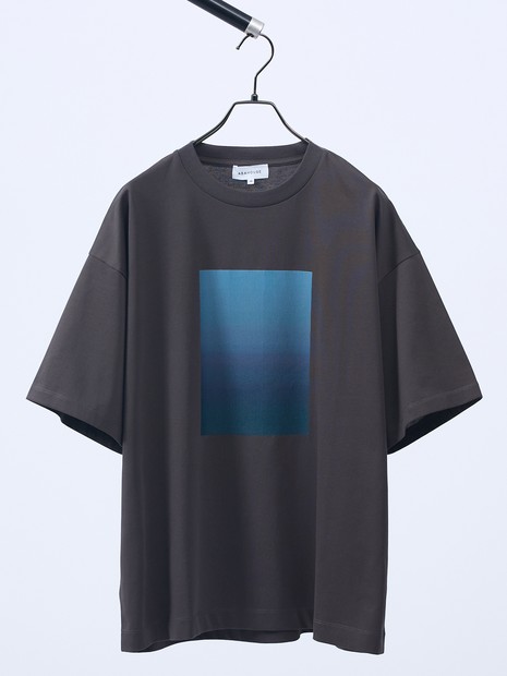 グラデーション グラフィック プリントTシャツ/オーバーサイズ