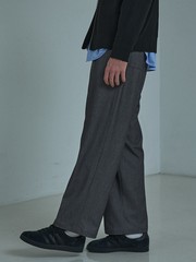 デニムライク ワイドストレート スラックス / ワイドパンツ｜ABAHOUSE