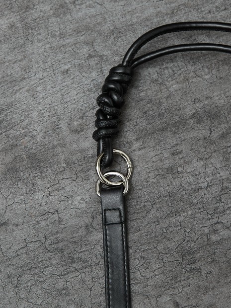 マルチウェイ】 フェイクレザー 巾着ナップサック / ショルダー