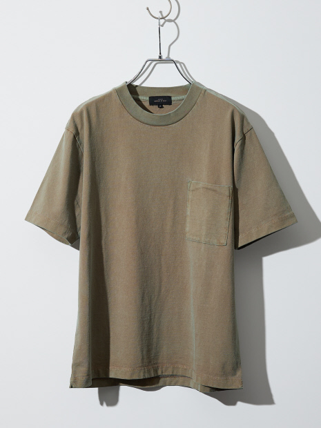 【シャンブレー加工】ポケットTシャツ / 製品染めTシャツ
