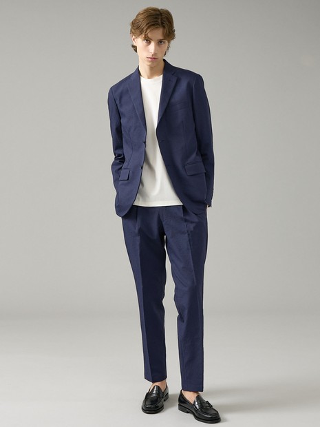 【セットアップ対応】リネンライク ライトジャケット / 軽量 ストレッチ 手洗い可