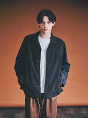 BABYLONE 5分袖パフスリーブジャケット ブラック 36(S) 新品タグ付 セットアップ対応】TUCK＆DARTS ワッシャーナイロン シャツブルゾン