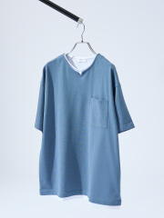 アバハウス
キーネック カノコ半袖Tシャツ / フェイクレイヤード