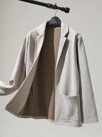 【セットアップ対応】ネオスエード ジャケット カーディガン / ダンボールニット