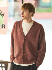 ウールミックス ブークレーニット カーディガン【予約】｜ABAHOUSE