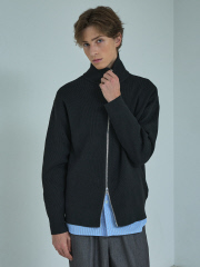 12ゲージ 畦編み ドライバーズニット / ダブルジップ｜ABAHOUSE