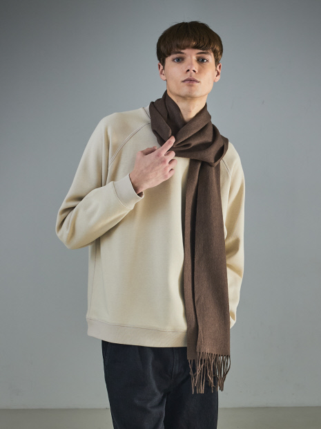 アバハウス（ABAHOUSE）/ウール×カシミヤ フリンジ マフラー / ON・OFF兼用 ウール×カシミヤ フリンジ マフラー / ON・OFF兼用｜ABAHOUSE / アバハウス