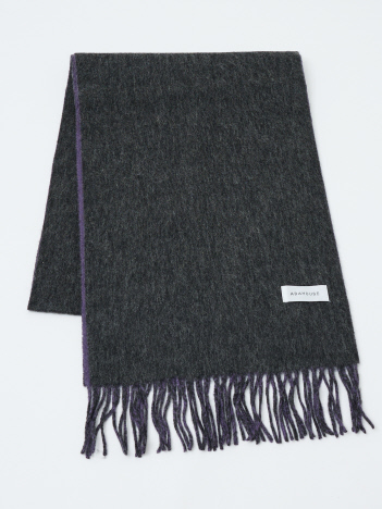 ABAHOUSE - ウール×カシミヤ リバーシブル マフラー / ON・OFF兼用