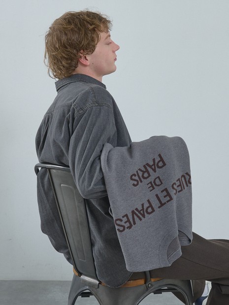 ジャガードロゴニット プルオーバー / オーバーサイズ / LE TRIO