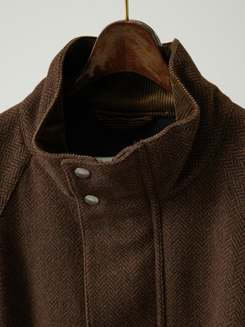 【Traditional Weatherwear】ELGIN LONG エルガン ロング ヒートツイード /スタンドカラーコート