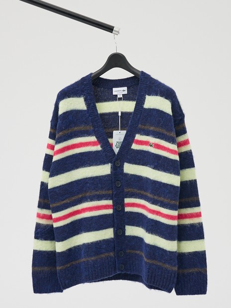 LACOSTE / ラコステ】アルパカブレンド ボーダーニットカーディガン LACOSTE / ラコステ】アルパカブレンド ボーダーニットカーディガン