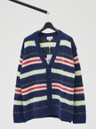 【LACOSTE / ラコステ】アルパカブレンド ボーダーニットカーディガン
