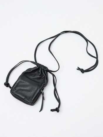 【ED ROBERT JUDSON / エドロバートジャドソン】drawstring neck purse /ドロスト ウォレットショルダー/巾着