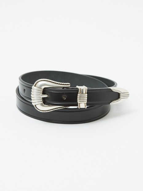 【TORY LEATHER/ トリーレザー】3Piece Silver Buckle Belt / 3ピース シルバー バックル ベルト