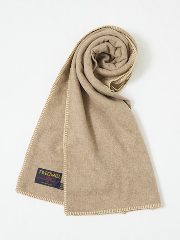 ABAHOUSE - 【TWEEDMILL/ツイードミル】Lambswool Blanket Stitch ラムズウール ブランケットステッチ マフラー