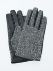 【HarrisTweed】 ラムレザー×ツイード コンビ グローブ / タッチパネル対応