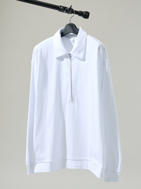 ウォッシュ加工】ロング ハーフジップ プルオーバー / ロンT｜ABAHOUSE