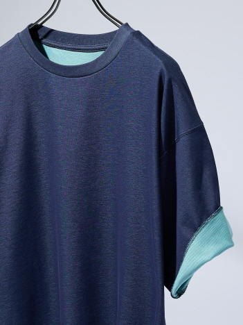 ABAHOUSE - 【リバーシブル配色】バックメッシュ 半袖Ｔシャツ / オーバーサイズ【予約】
